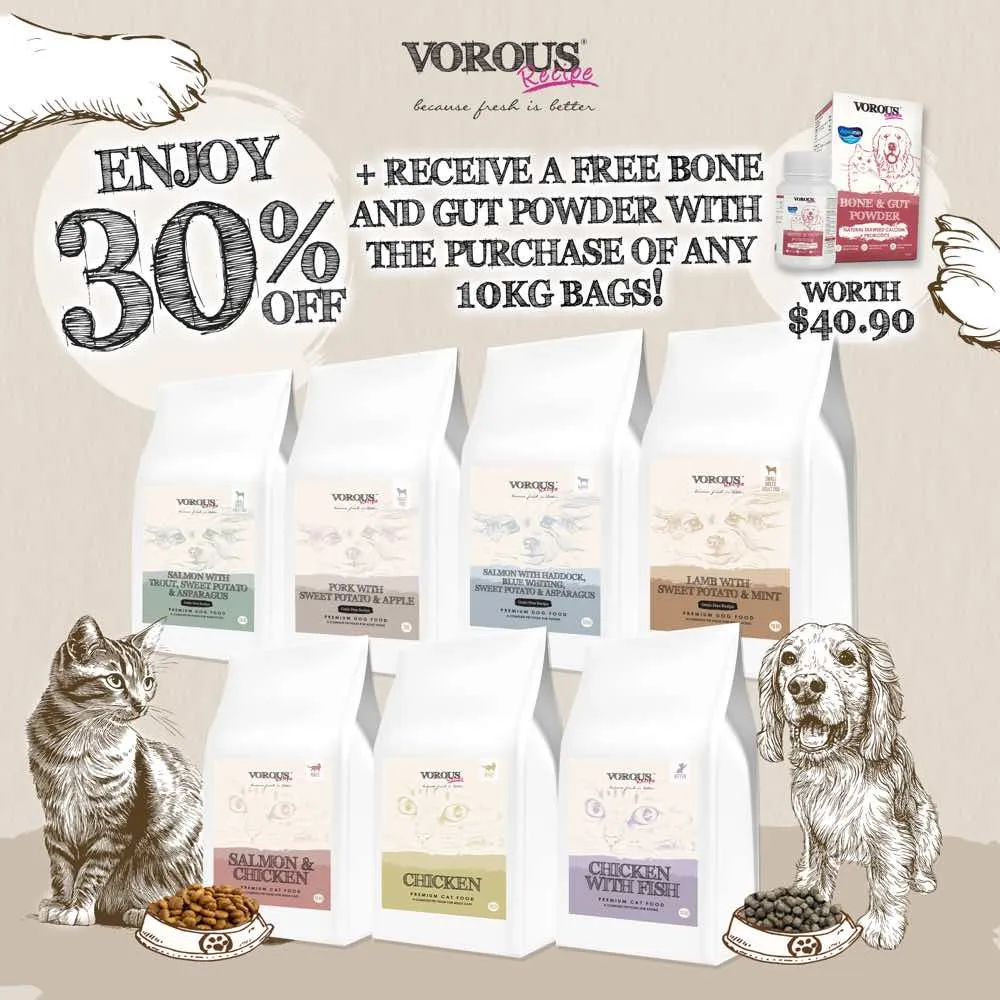 '30% OFF FREE GIFT': Vorous Lamb With Sweet Potato & Mint Small Breed Adult Grain-Free Dry Dog Food