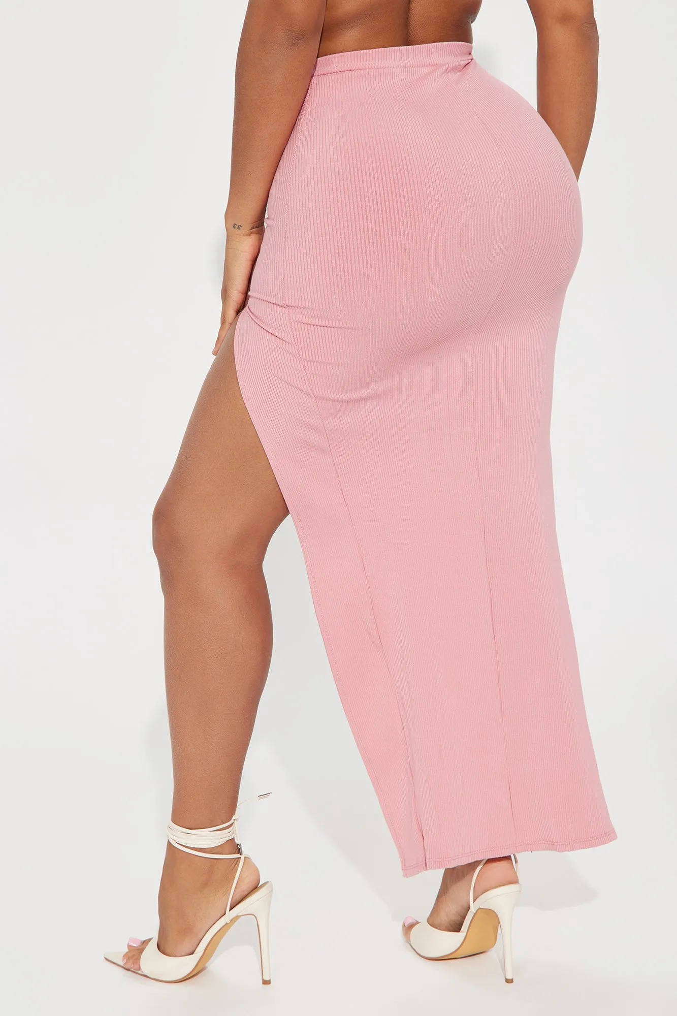 Abbey Snatched Maxi Skirt - Mauve