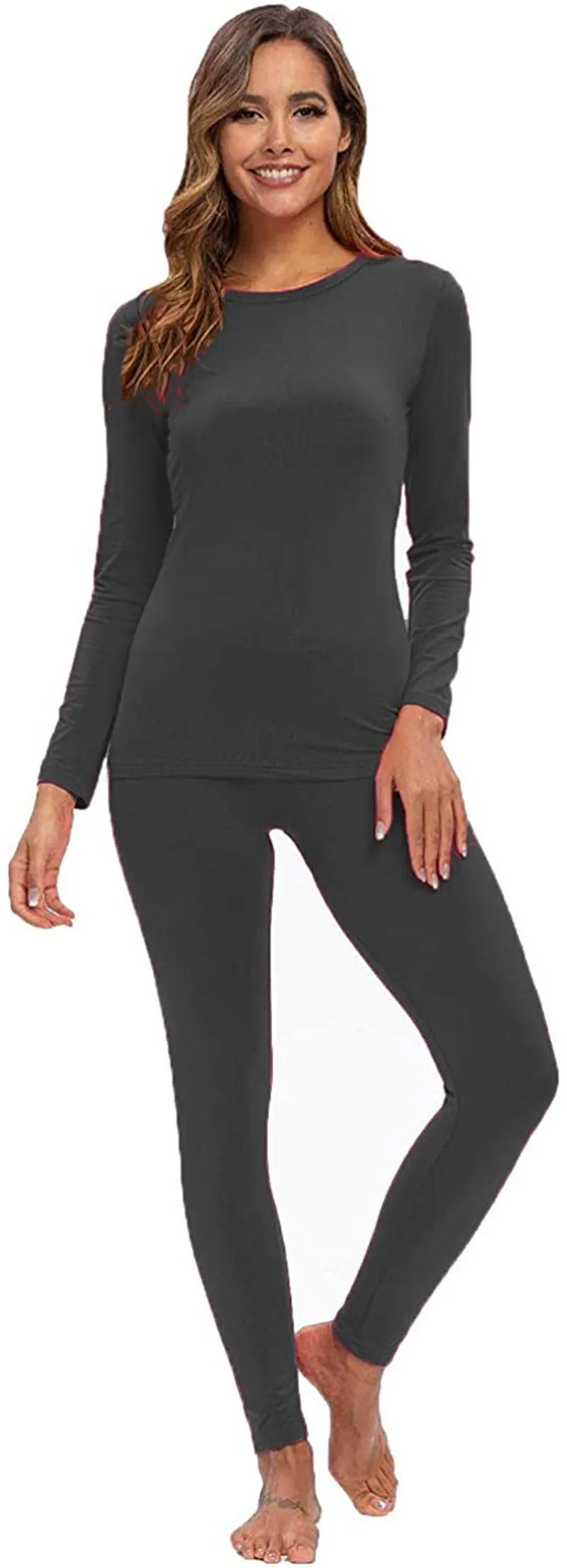 Artfish Women's Ultra Soft Thermal Underwear Long Johns Set with Fleece Lined