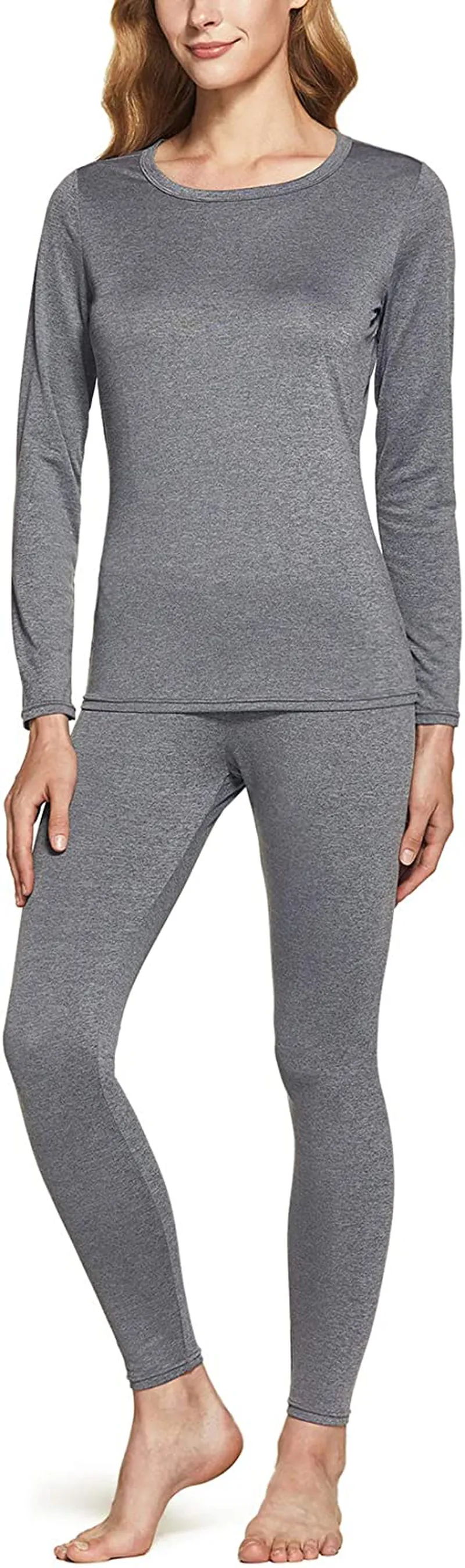 ATHLIO Women's Winter Thermal Underwear Long Johns Set, Warm Base Layer, Top & Bottom for Cold Weather