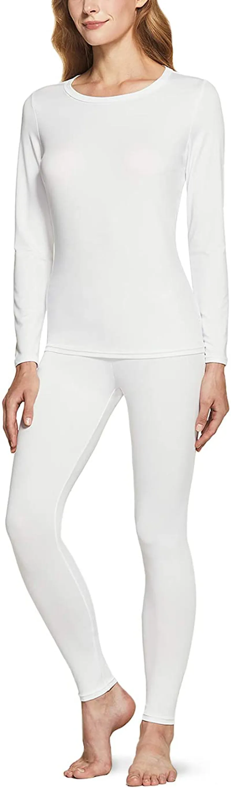 ATHLIO Women's Winter Thermal Underwear Long Johns Set, Warm Base Layer, Top & Bottom for Cold Weather