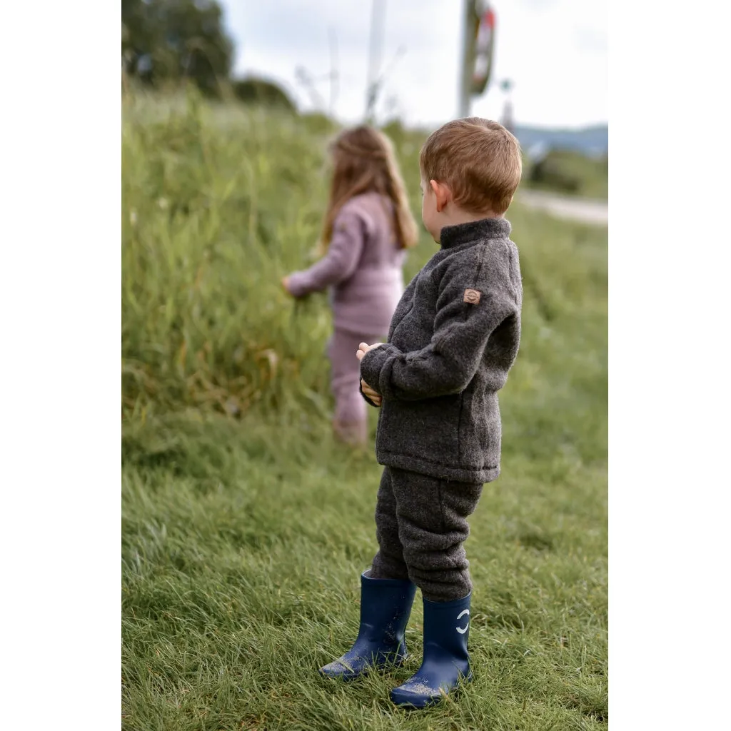 Baby Wool Pants - Dark Brown Melange