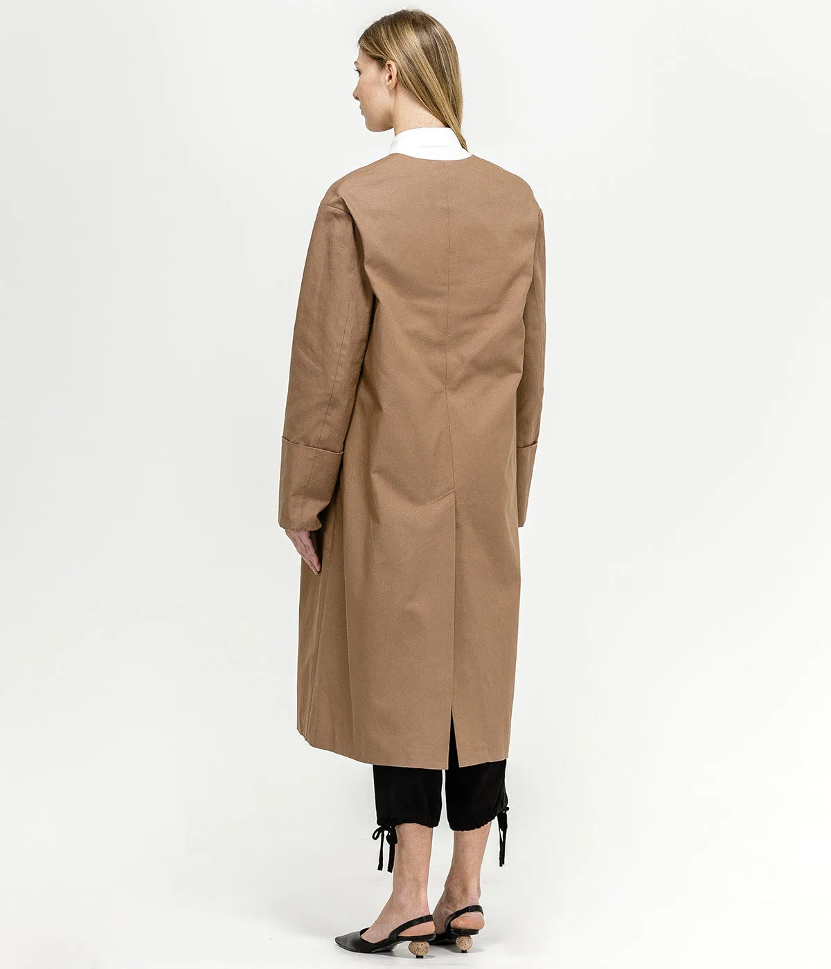 Beige Cotton Coat