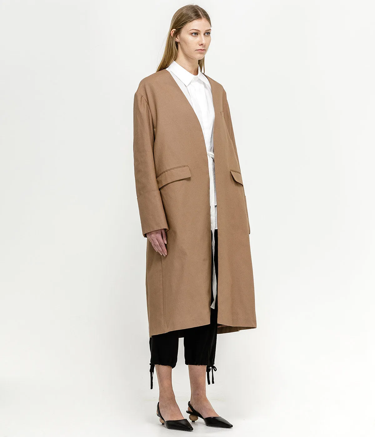 Beige Cotton Coat