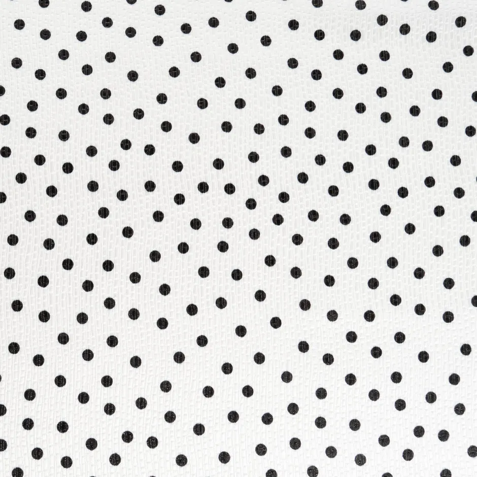 Black Spotted Ivory Cotton Blend Cloqué