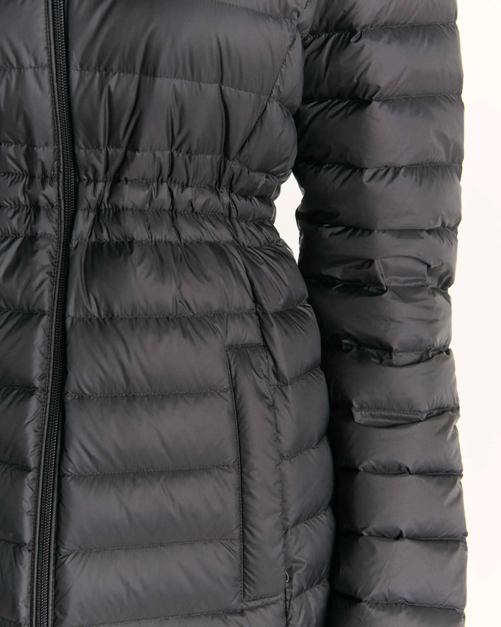 Black Vero long hooded puffer jacket