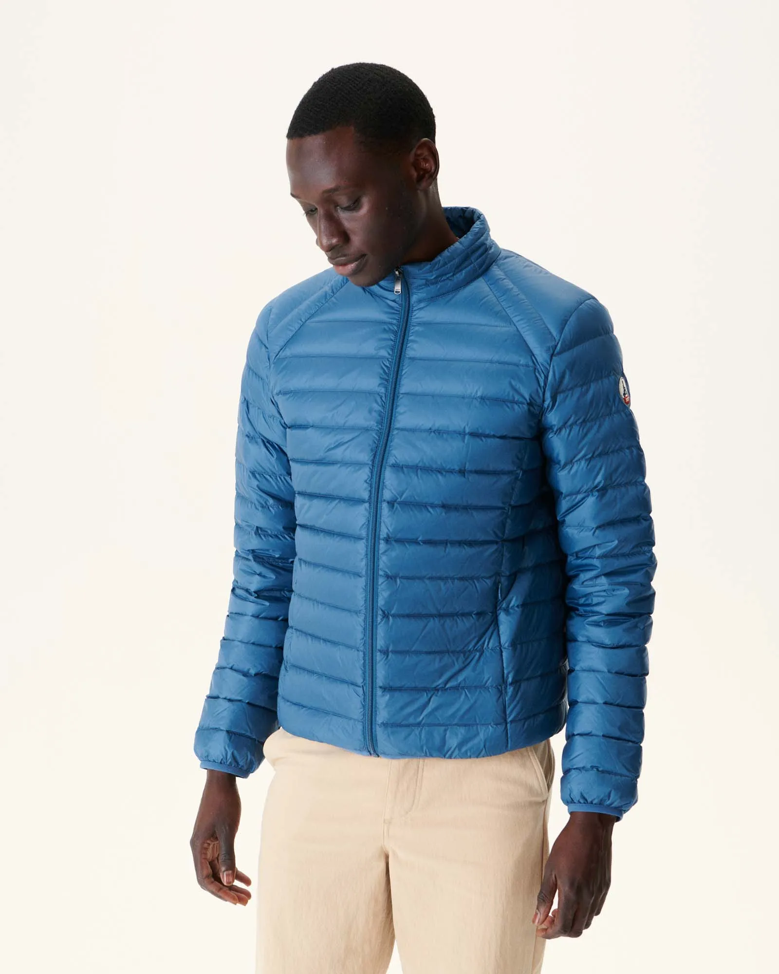 Blue jeans Lightweight down jacket Mat