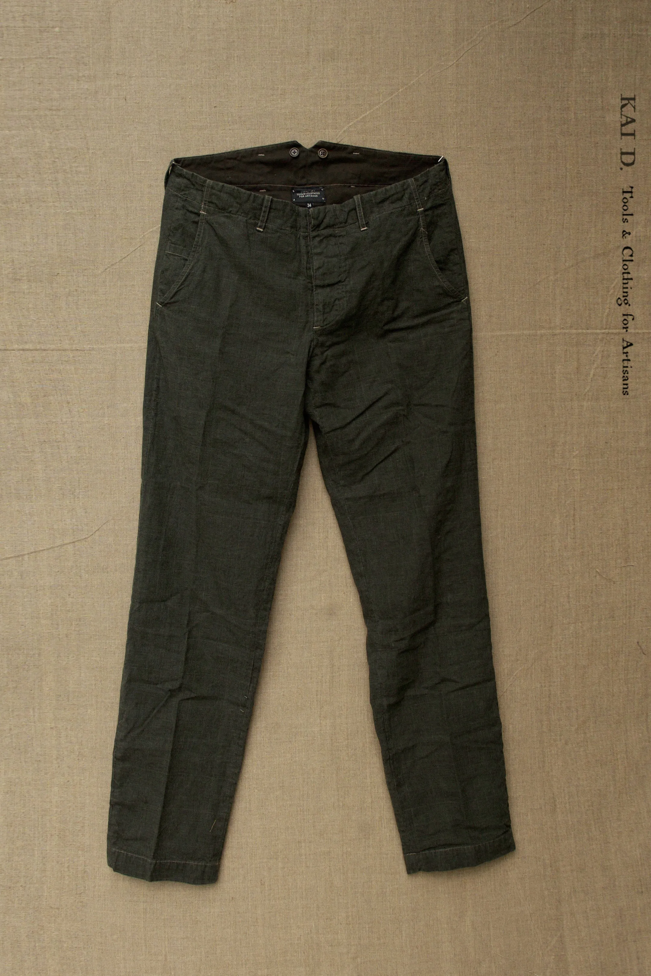 Borough Pants - Garment Dyed Glen Plaid - 34, 36