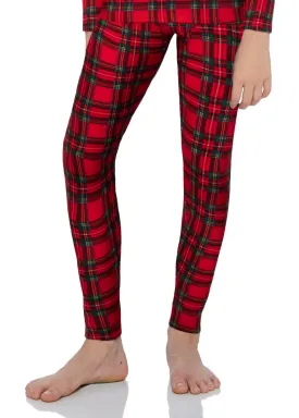 Boys Plaid Series Thermal Bottoms