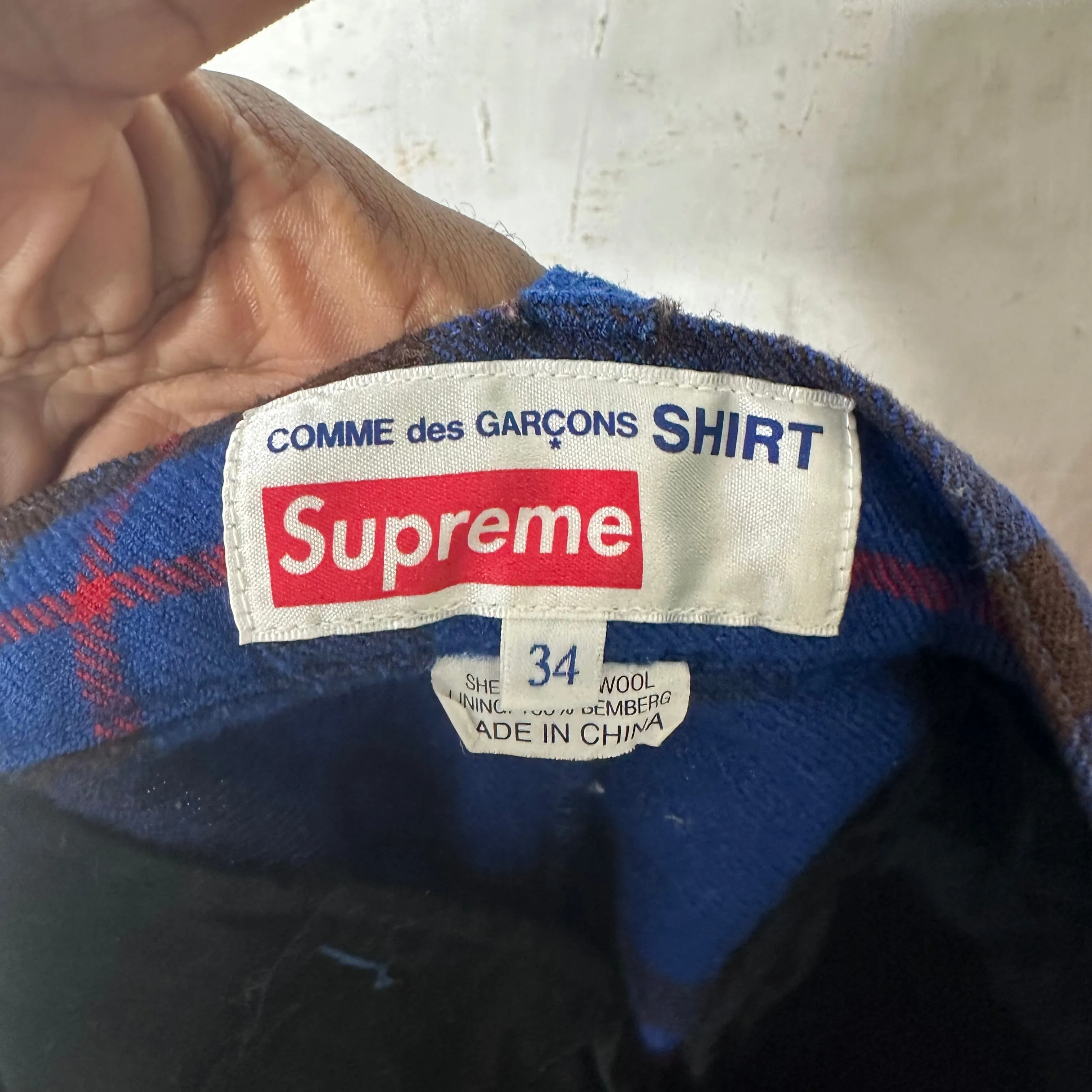 Comme Des Garçons x Supreme Plaid Wool Trousers