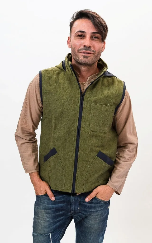 Cotton Vest with Hood