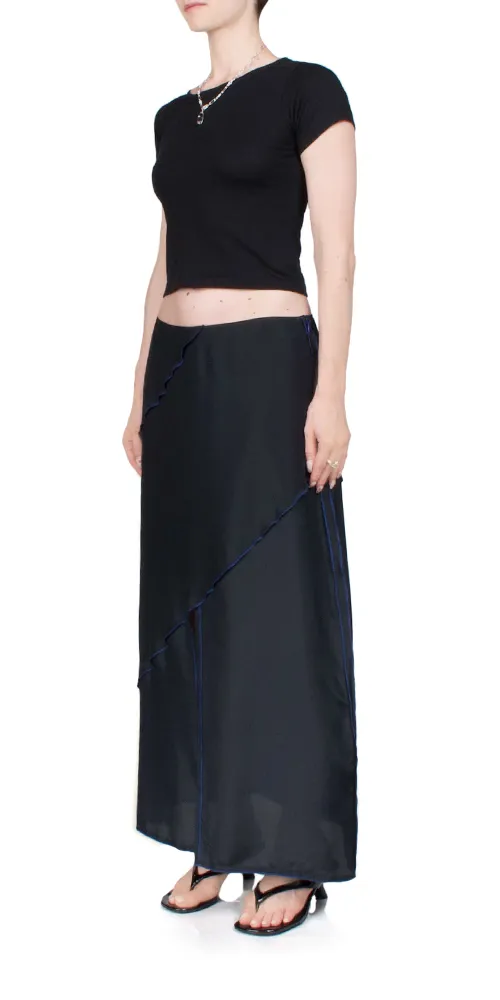 Deconstructed Midi Skirt Black