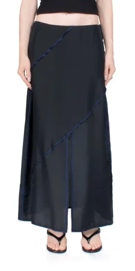 Deconstructed Midi Skirt Black