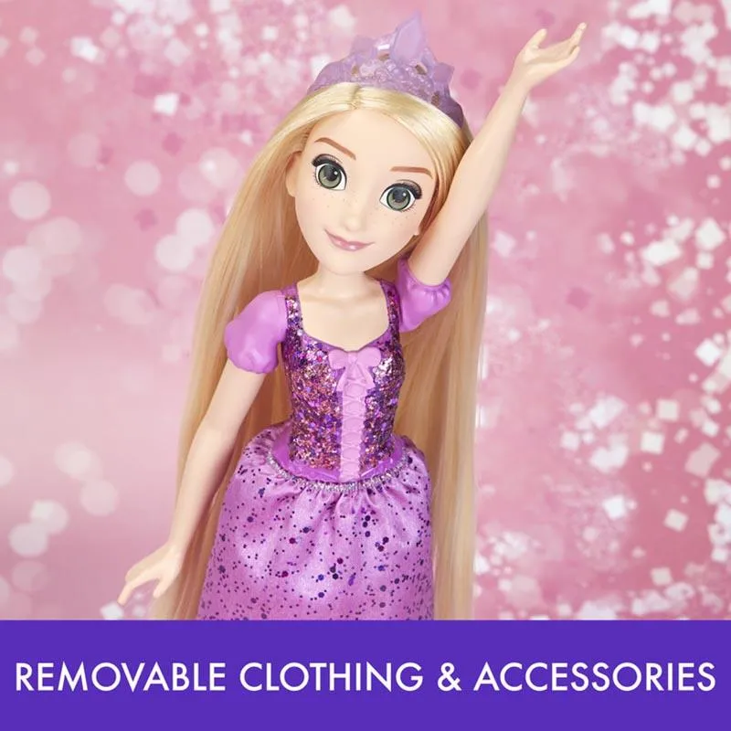 Disney Princess Royal Shimmer Rapunzel Fashion Doll with Skirt That Sparkles, Tiara, and Shoes