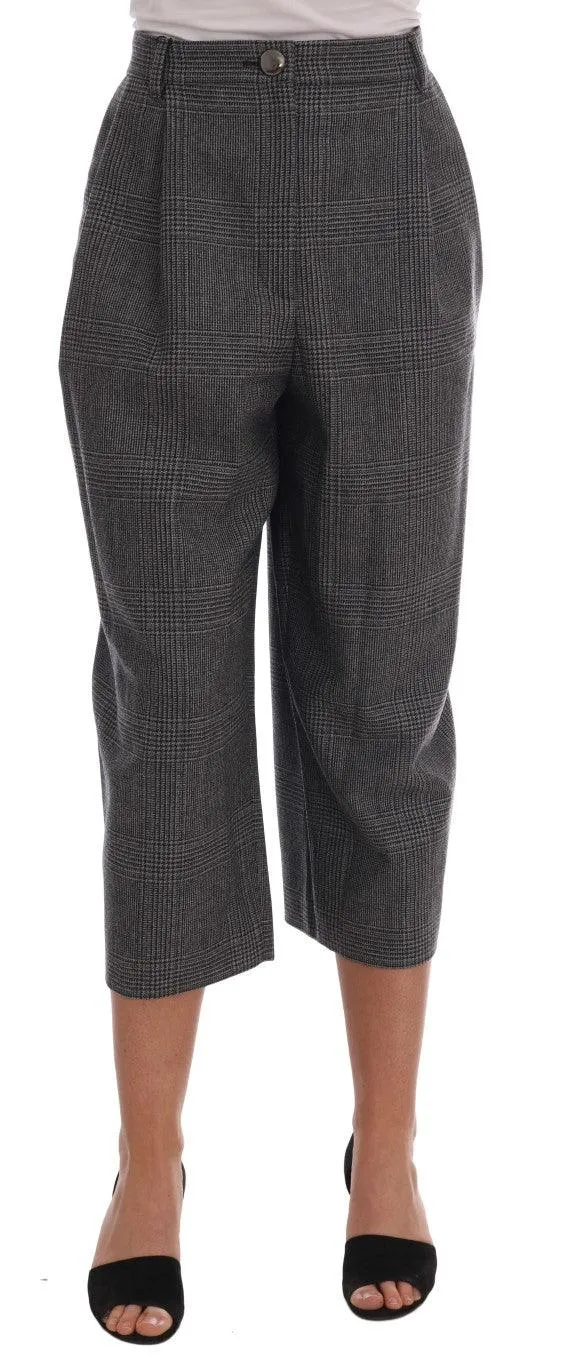 Dolce & Gabbana Gray Wool Capri Pants