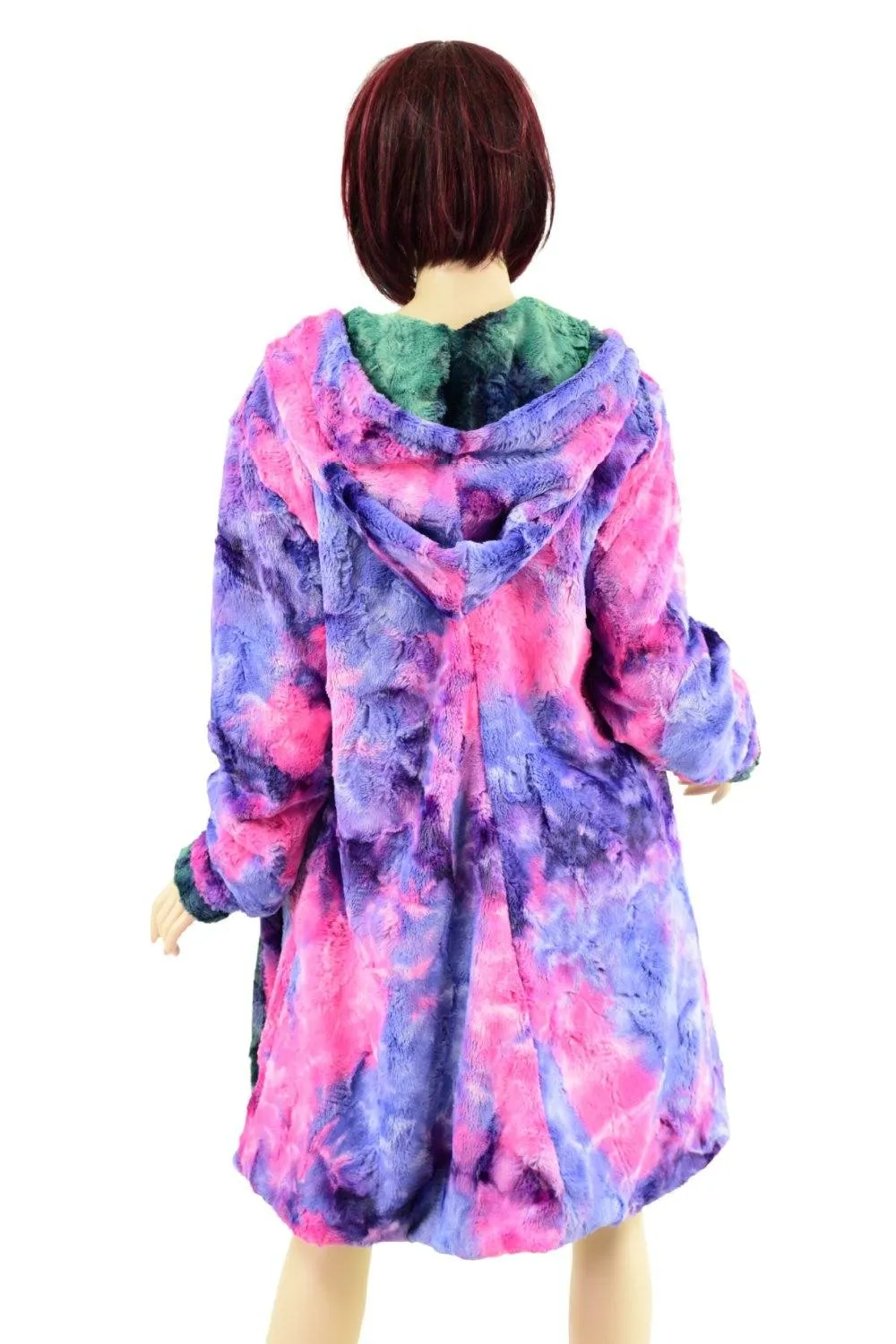 Double Minky Reversible A Line Coat