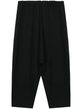 Elastic-Waist Wool Pants