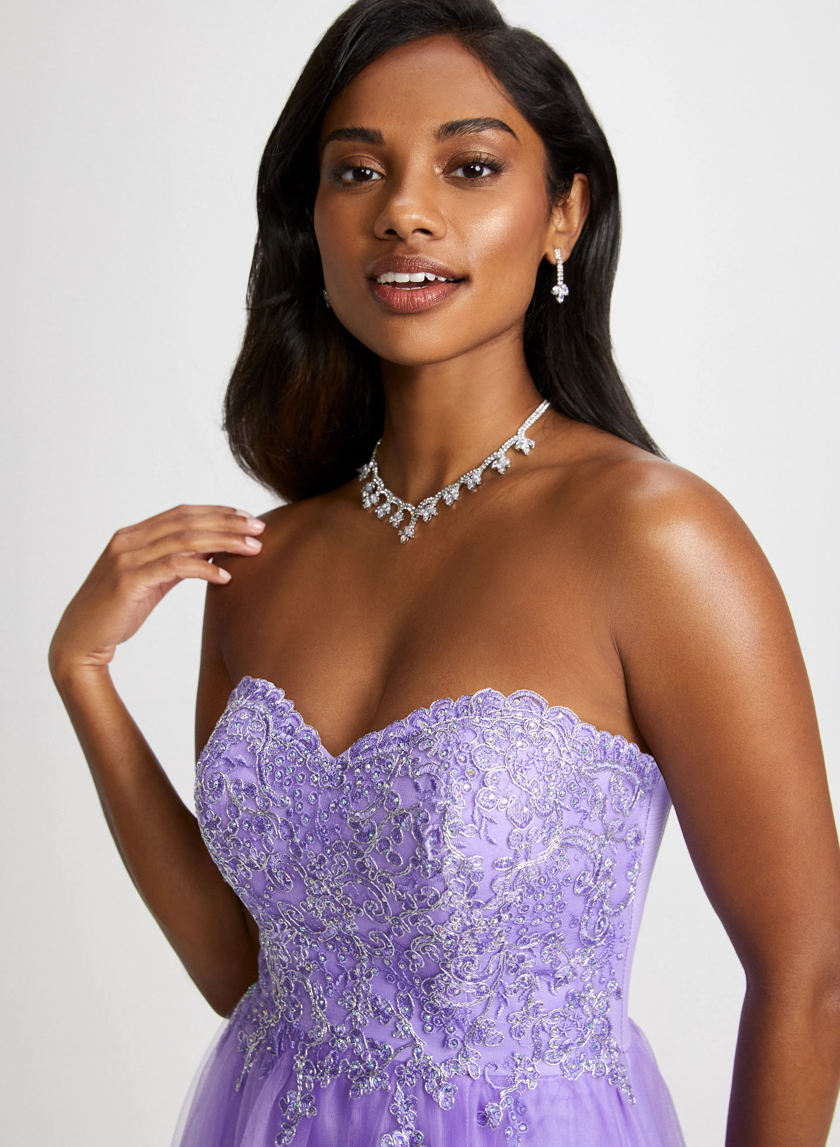 Embellished Corset Detail Gown