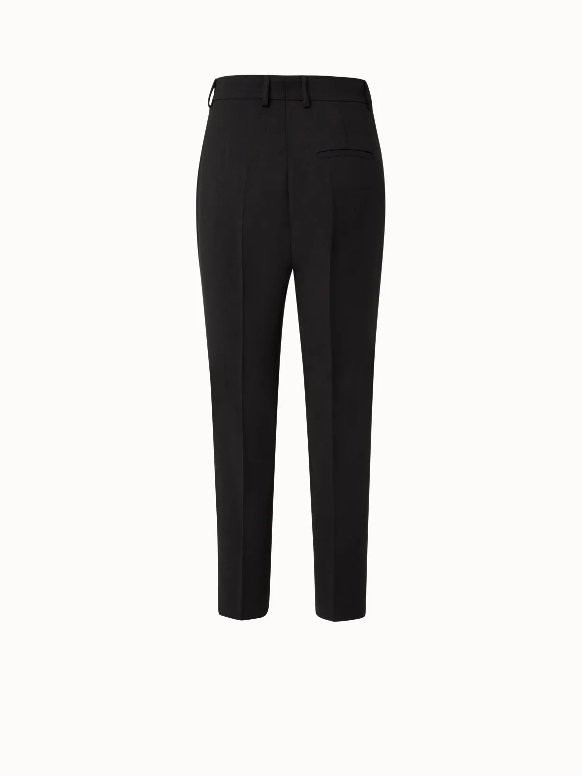 Flavin Wool Double Face Cropped Pant