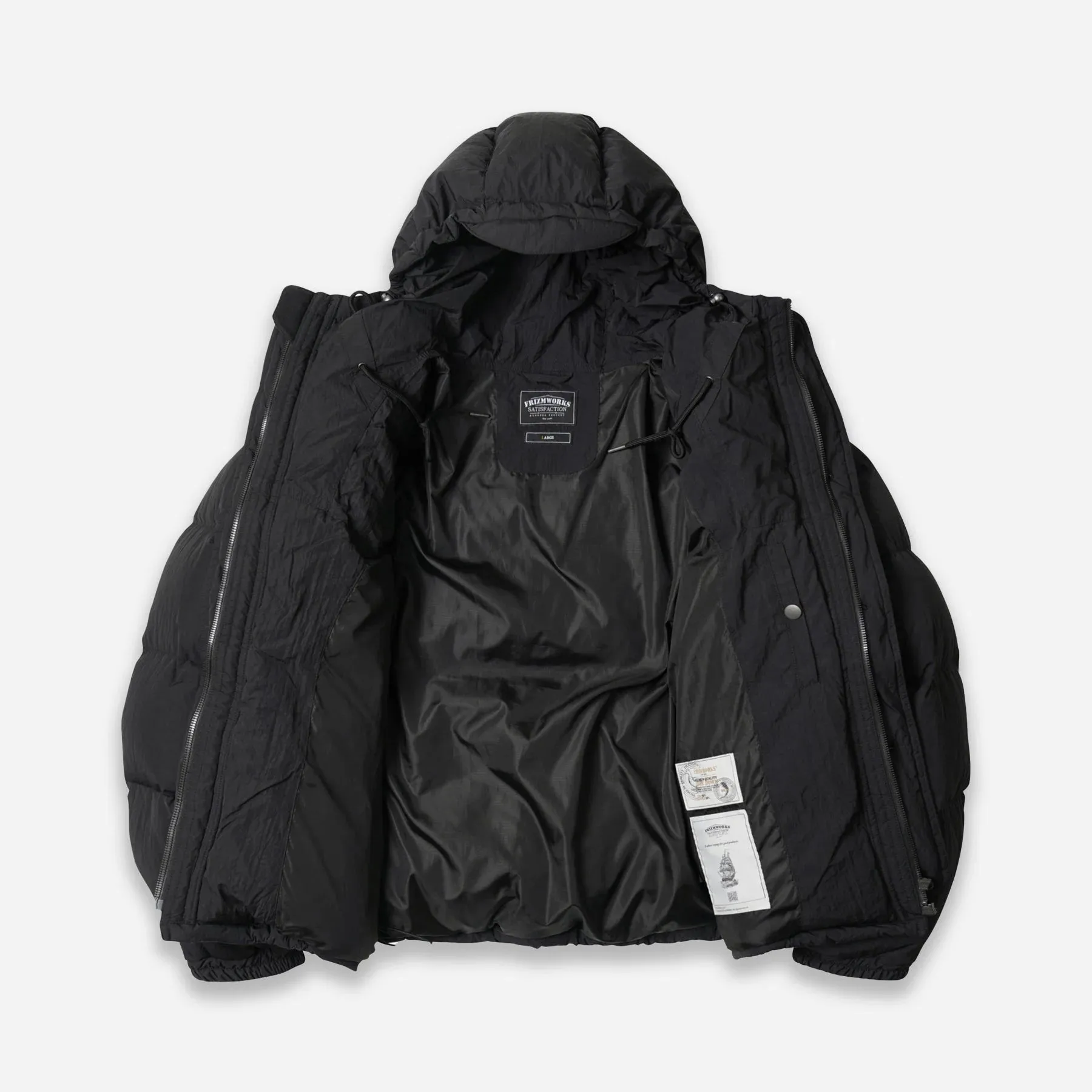 FrizmWorks Smock Puffer Down Parka - Black