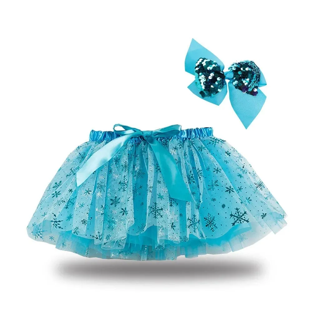 Girl's Elasticated Waist Fancy Net Skirt With Bow