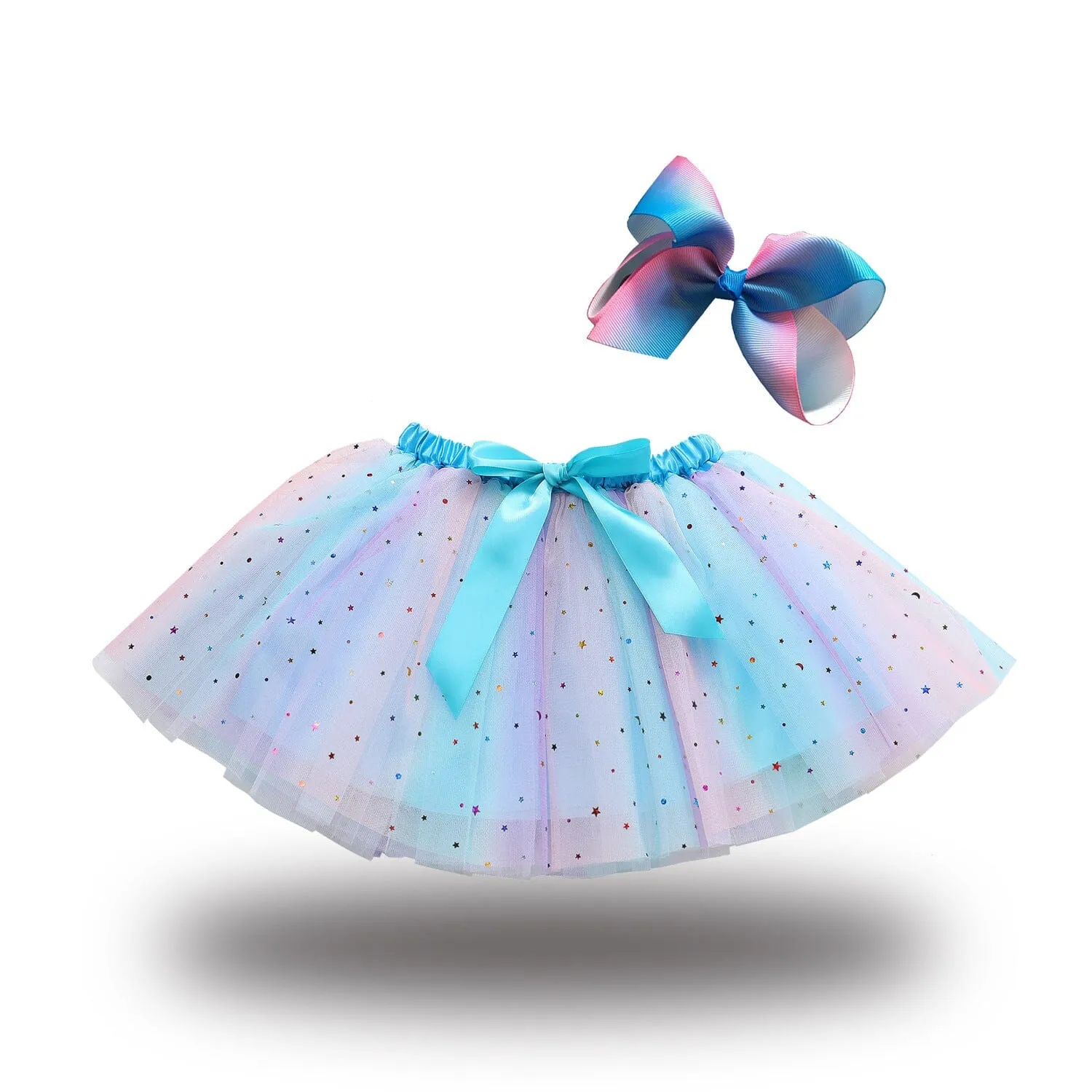 Girl's Elasticated Waist Fancy Net Skirt With Bow