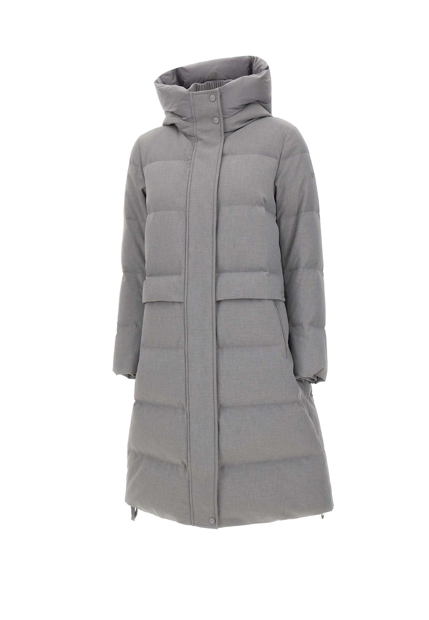 Grey Long Down Jacket for Women