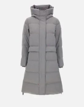 Grey Long Down Jacket for Women