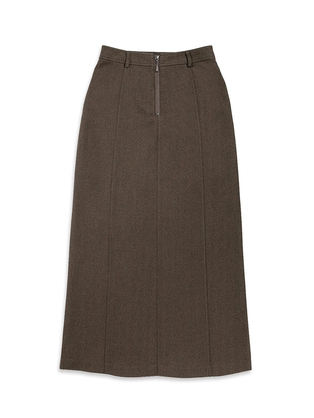 Herringbone Pencil Skirt Herringbone DK Coffee