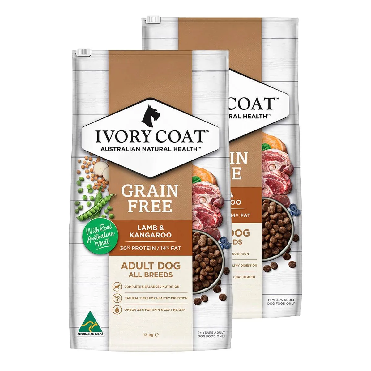 Ivory Coat Grain Free Adult Lamb & Kangaroo Dry Dog Food