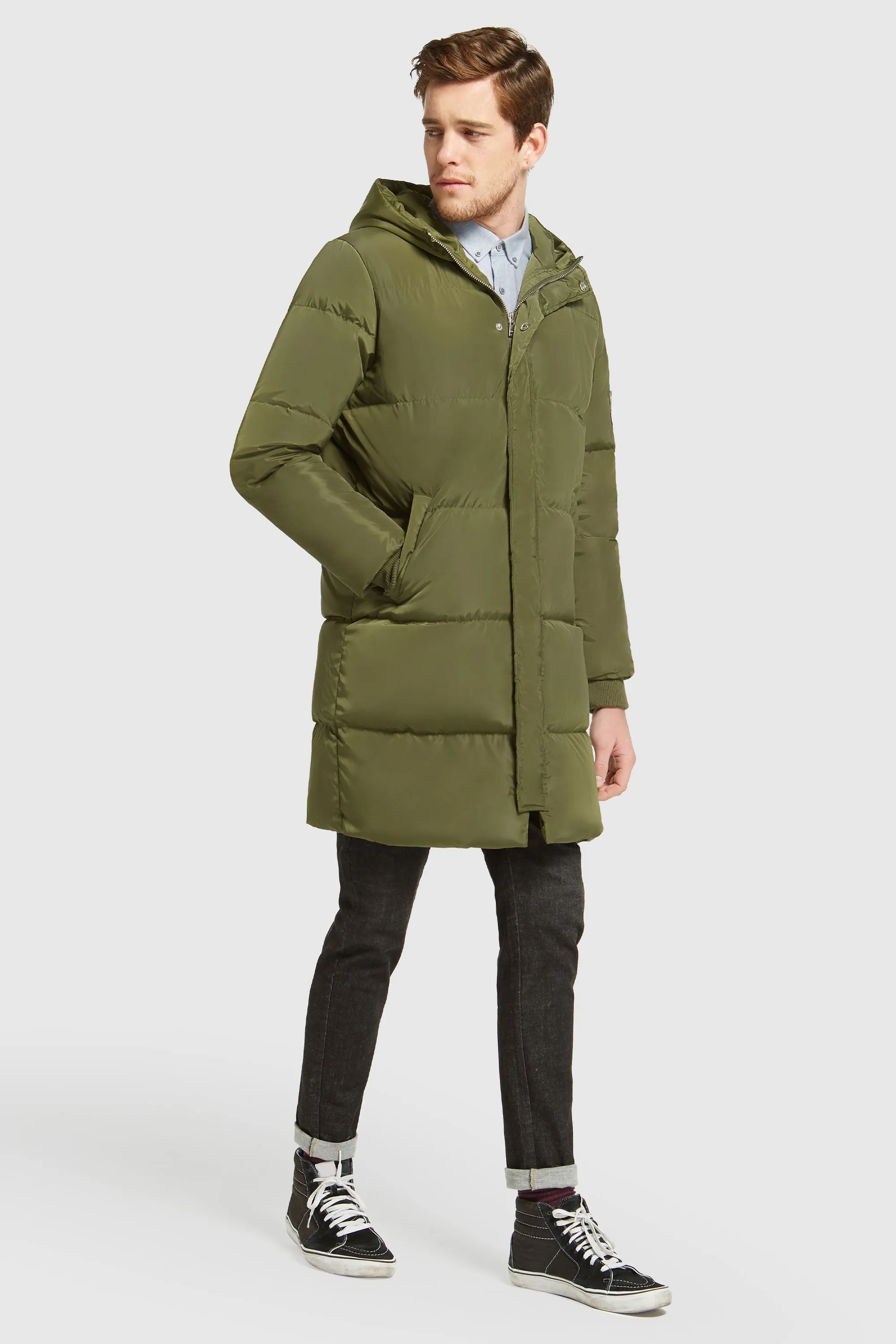 Knee Length Winter Thickened Down Jacket