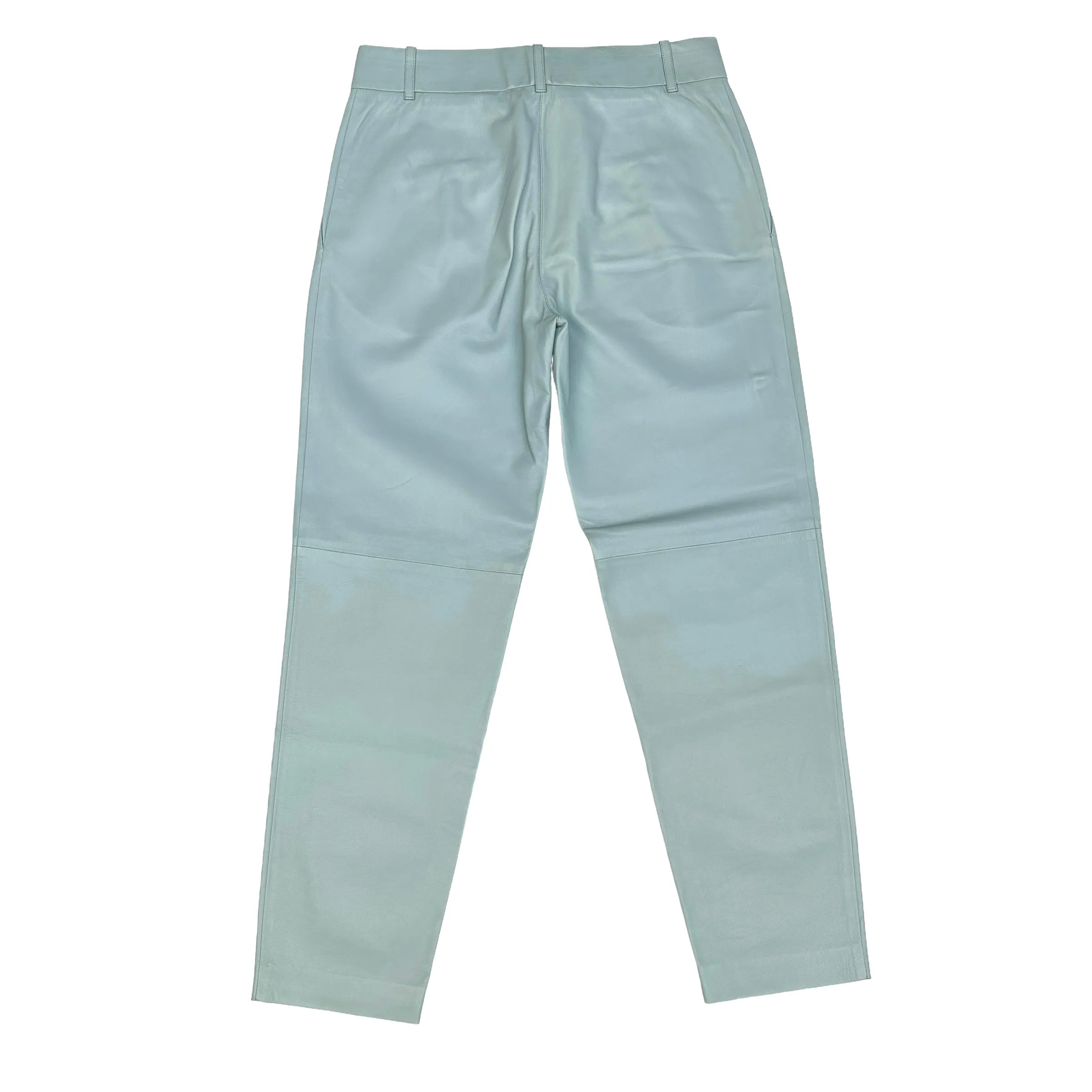 Light Blue Leather Pants - M