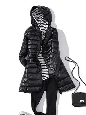 Lightweight Long Duck Down Padded Jacket