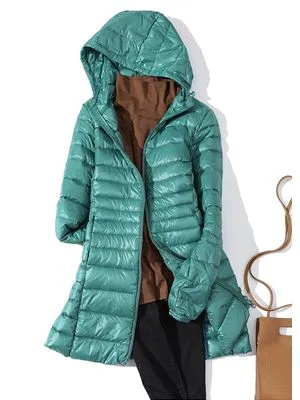 Lightweight Long Duck Down Padded Jacket