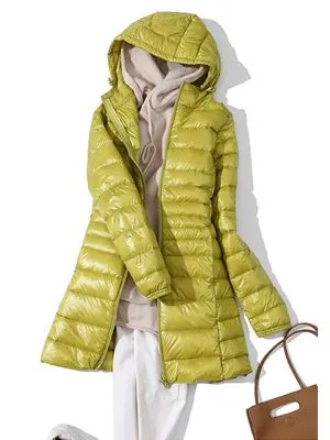 Lightweight Long Duck Down Padded Jacket