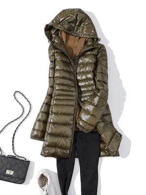 Lightweight Long Duck Down Padded Jacket