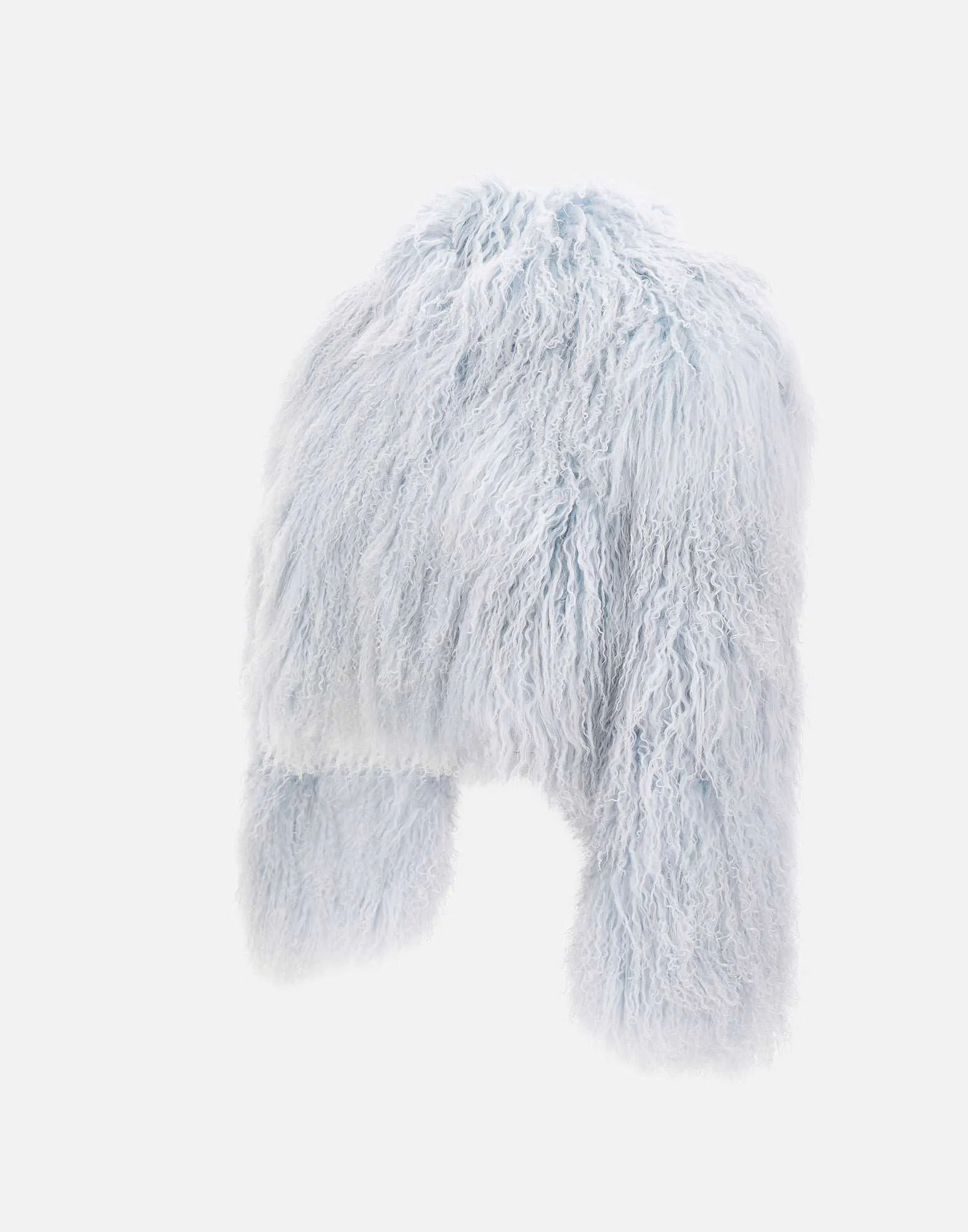 Marina Light Blue Cropped Furcoat