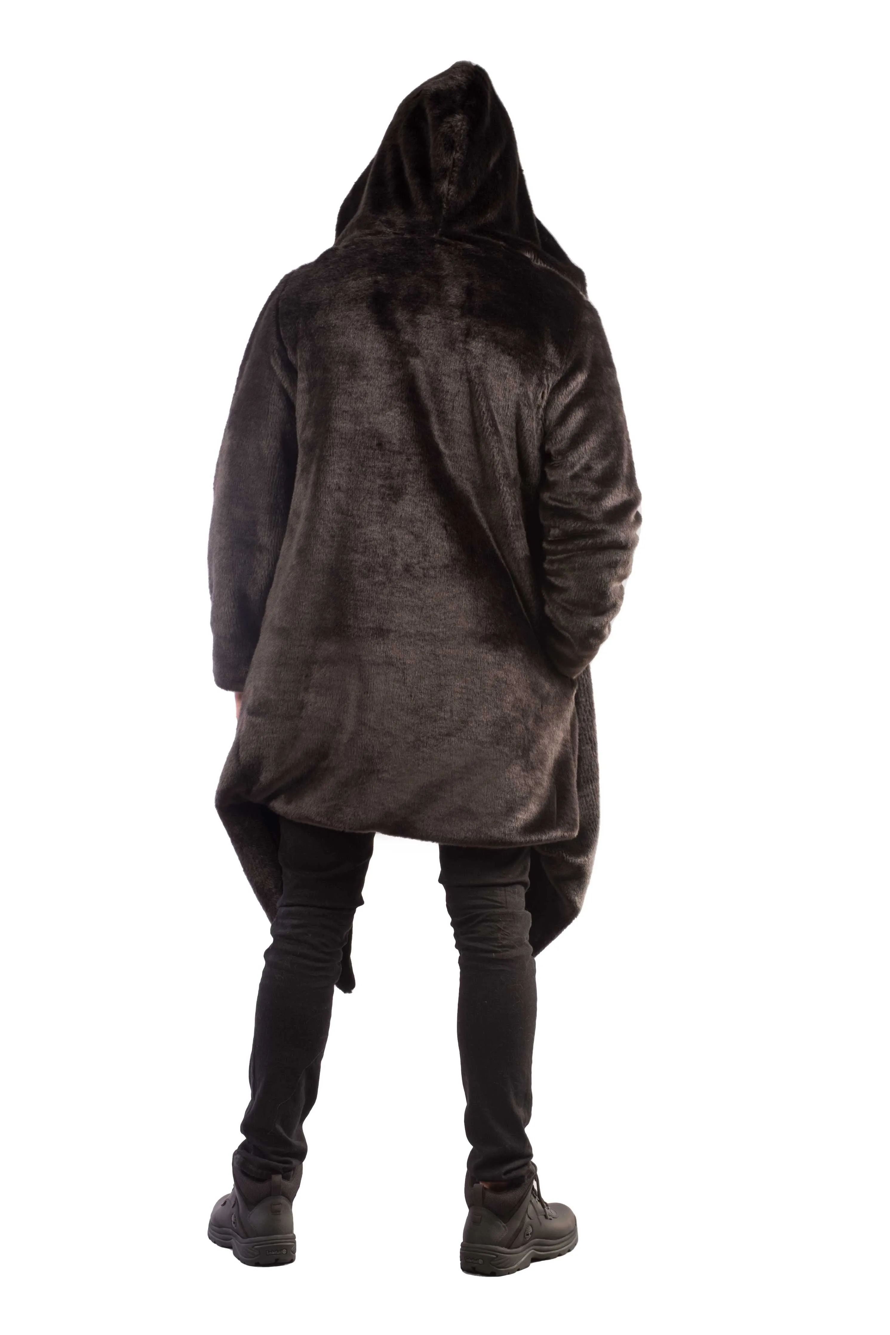 Men's Desert Warrior Coat in "Black Jaguar" Chinchilla