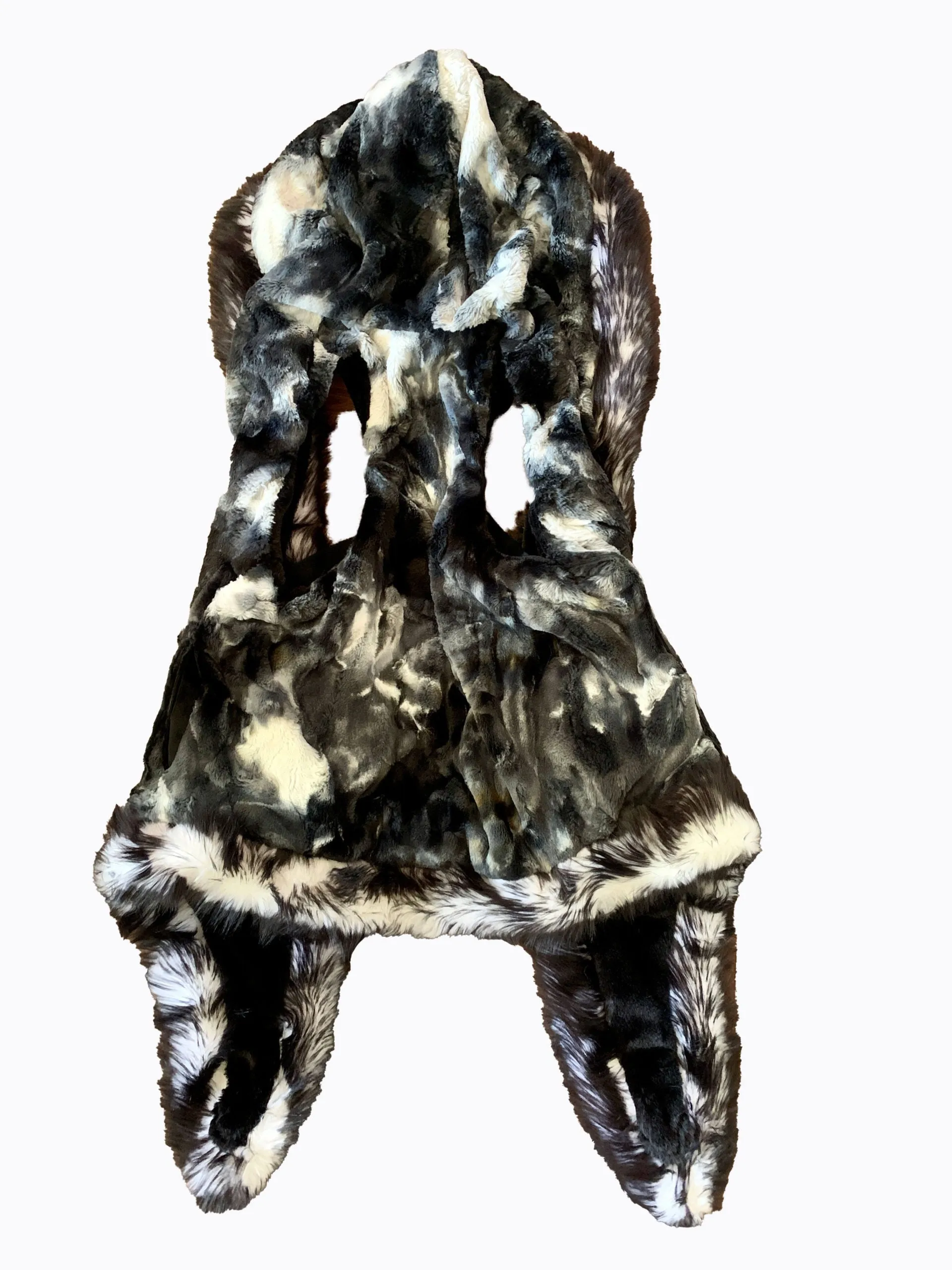 Men's Desert Warrior Vest in "Black & White Tie Dye"