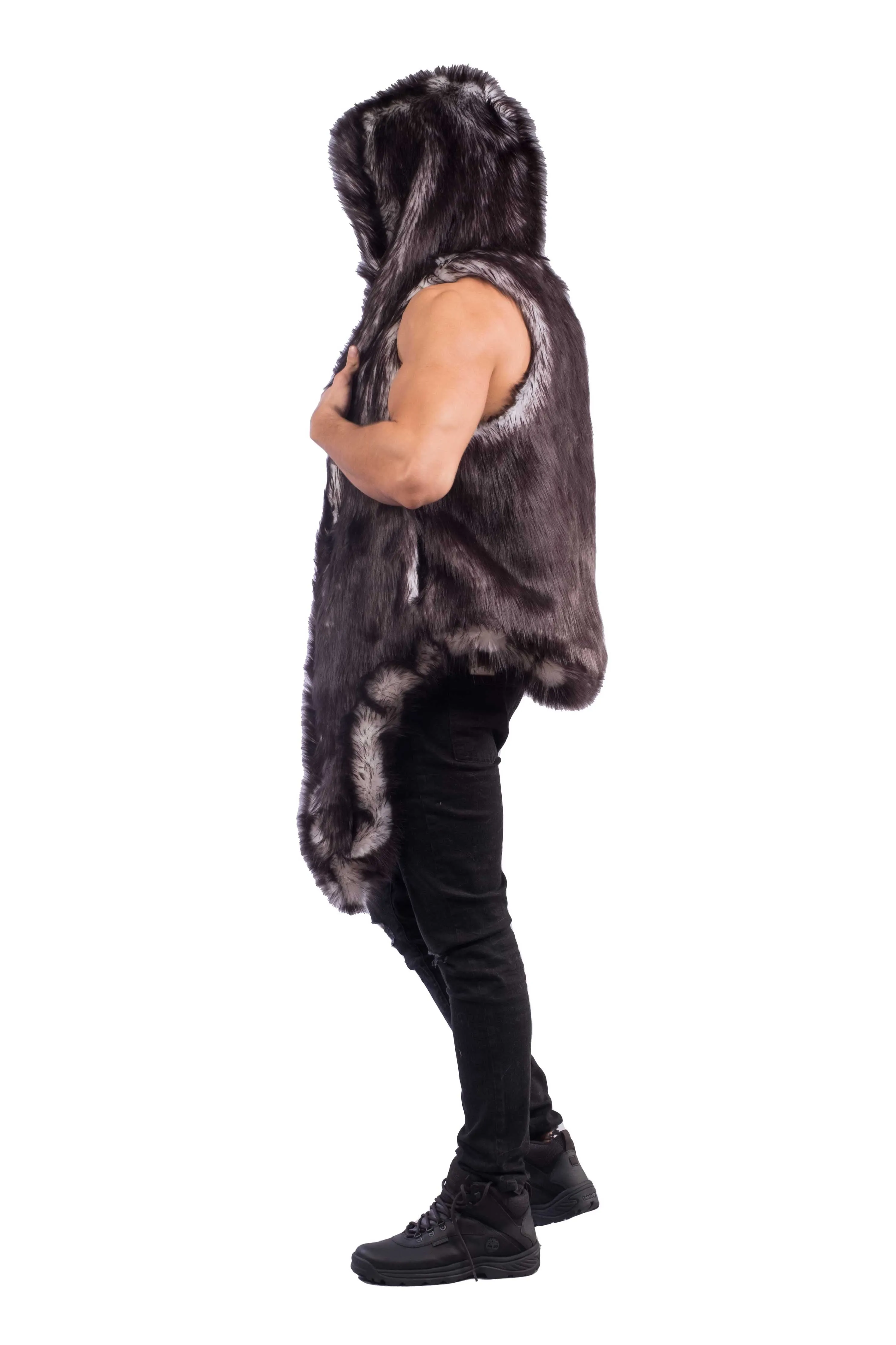 Men's Desert Warrior Vest in "Just the Tip Black"