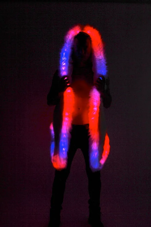 Men's LED Sequin Vest in "Purple Gold Rainbow" STOCK