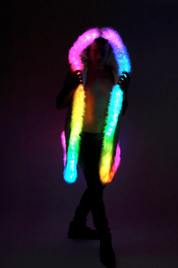 Men's LED Sequin Vest in "Purple Gold Rainbow" STOCK