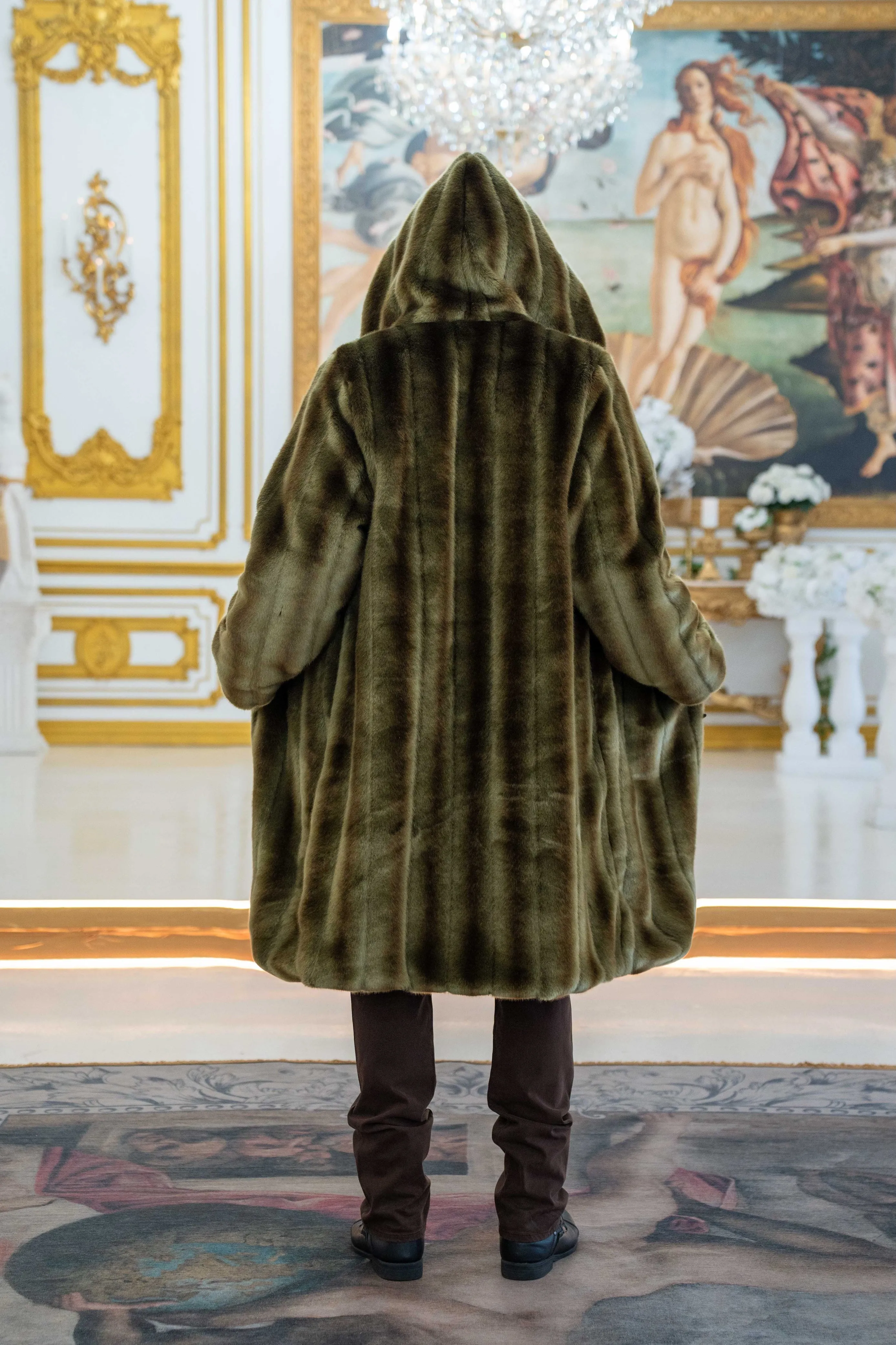 Men's Playa Coat in "Olive" Chinchilla STOCK