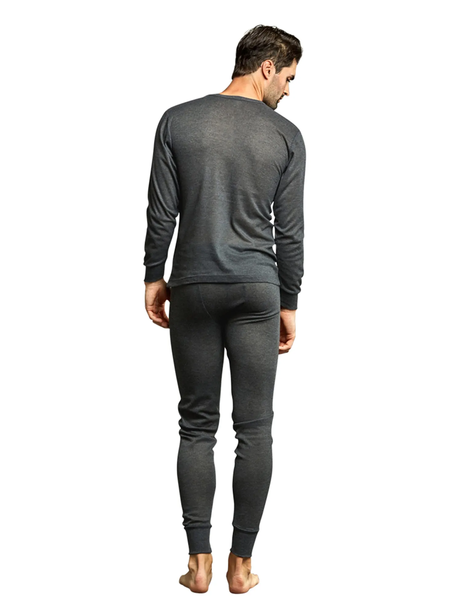 Men's Thermal Crew Neck Top & Bottoms Long Johns Underwear Set