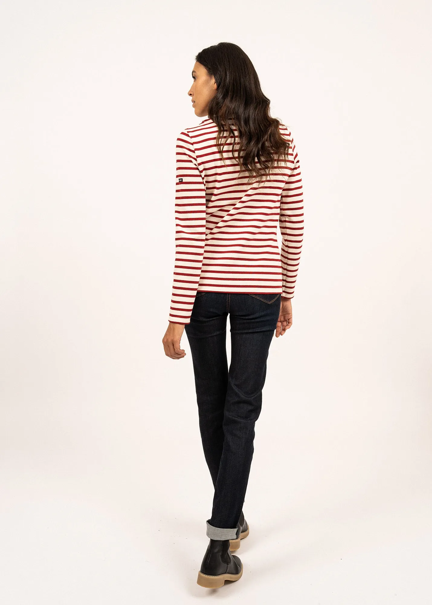 Meridame striped sailor shirt - regular fit, in thick cotton (ECRU/PERSAN)