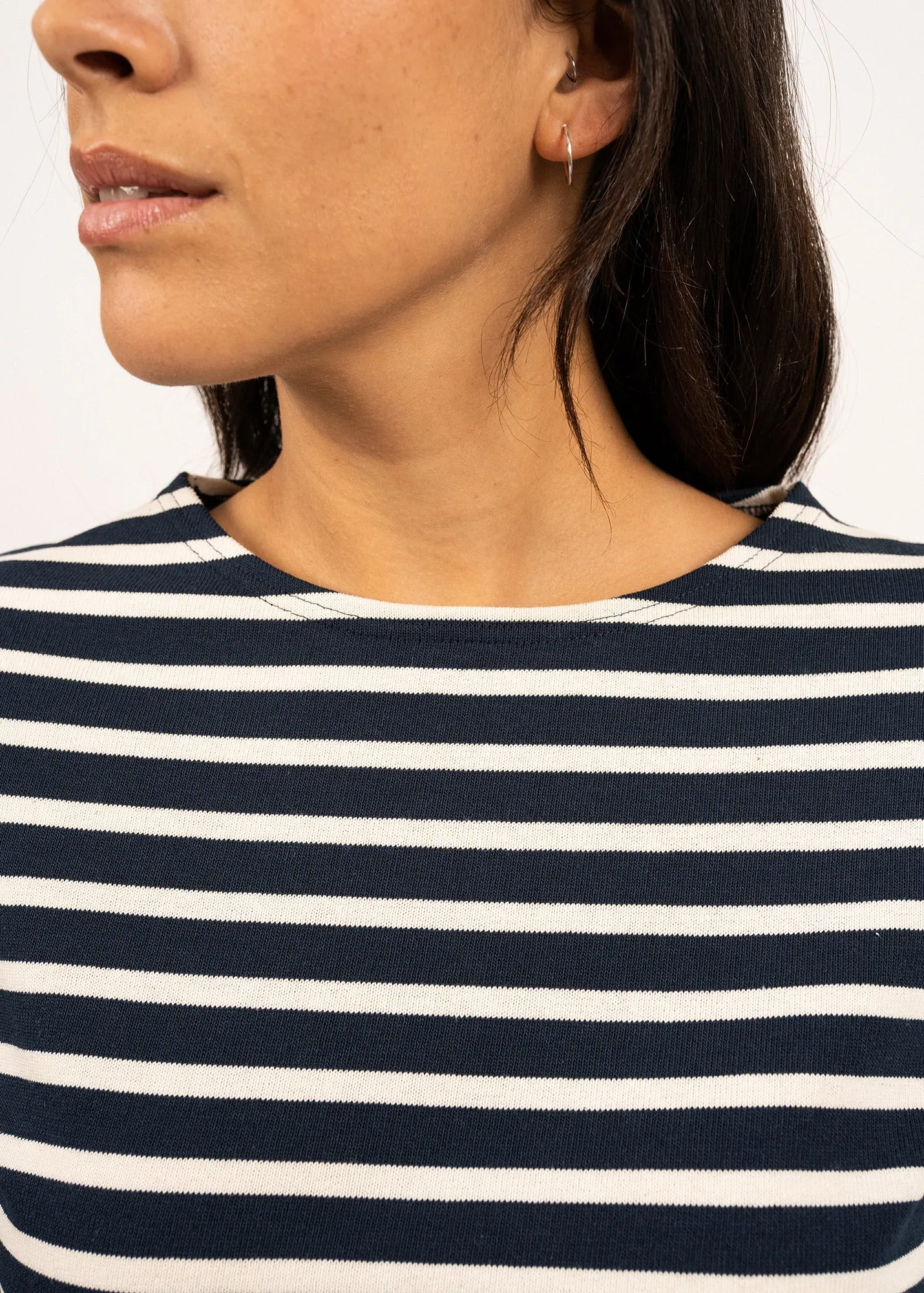 Meridame striped sailor shirt - regular fit, in thick cotton (MARINE/ECRU)