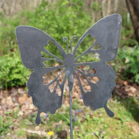 Metal Butterfly Garden Stake - Steel Gardening Decor - Yard Art Marker - Spring and Summer Decor - Butterfly Art