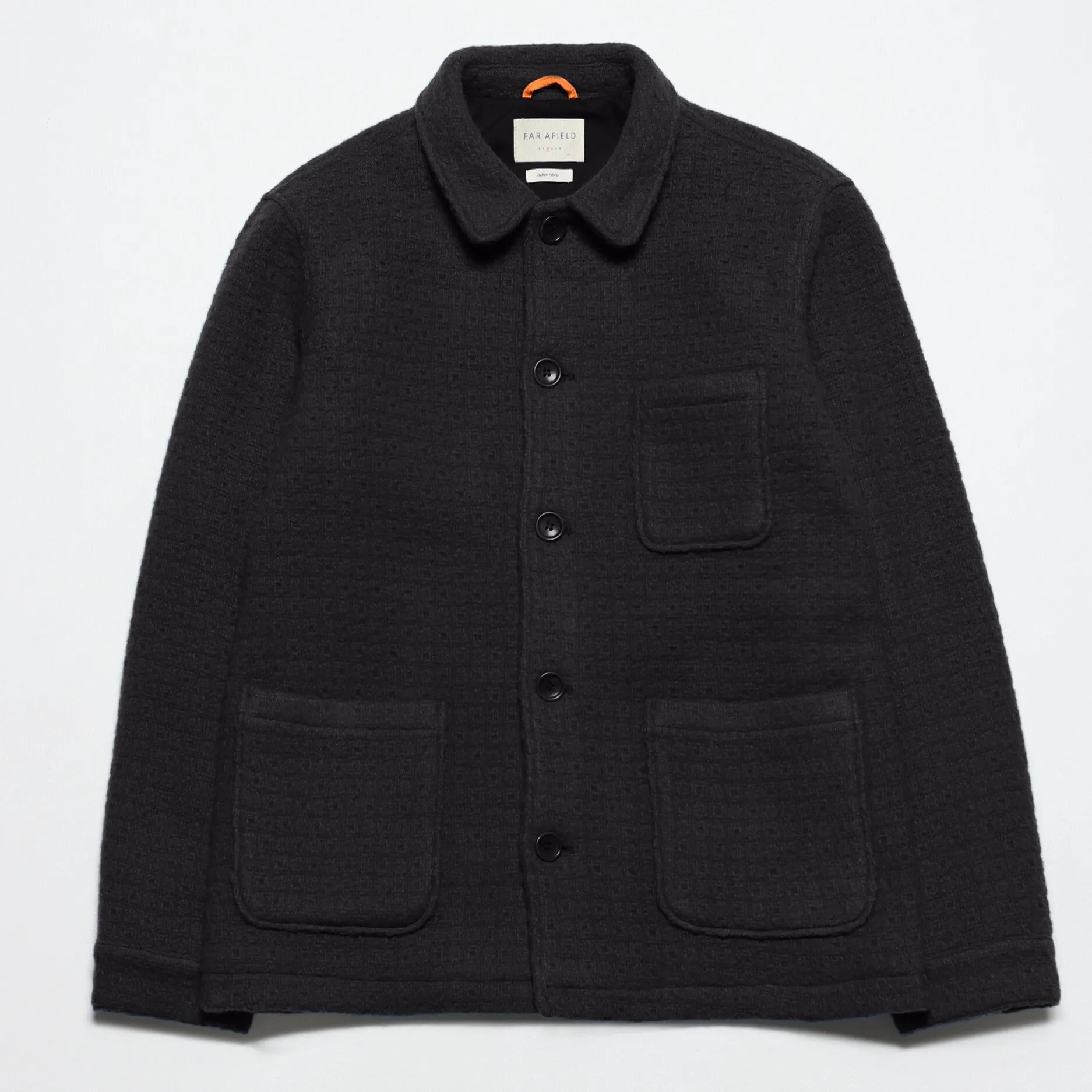 Meteorite Black Textured Jacquard Station Jacket