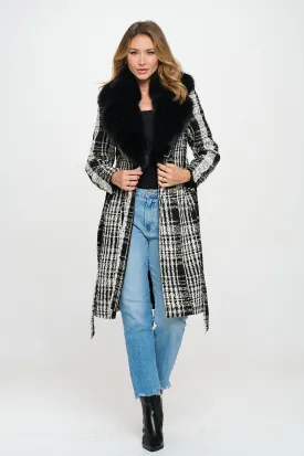 NEW!! Plaid Lexington Coat w/ Removable Fur