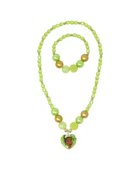 Pink Poppy Disney Tiana Necklace and Bracelet Set